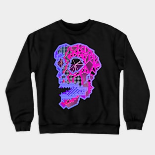 Skull Dark Teal and Dark Magenta Crewneck Sweatshirt